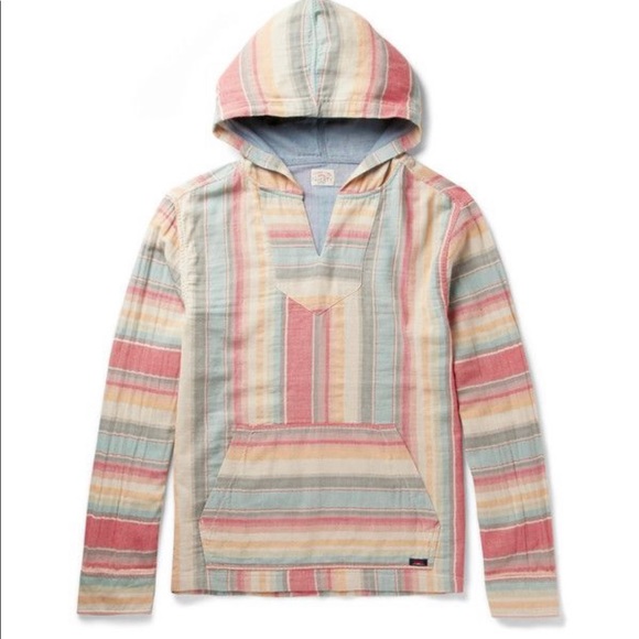 Faherty Other - NEW Faherty Baja Striped Cotton Hoodie - rare find!